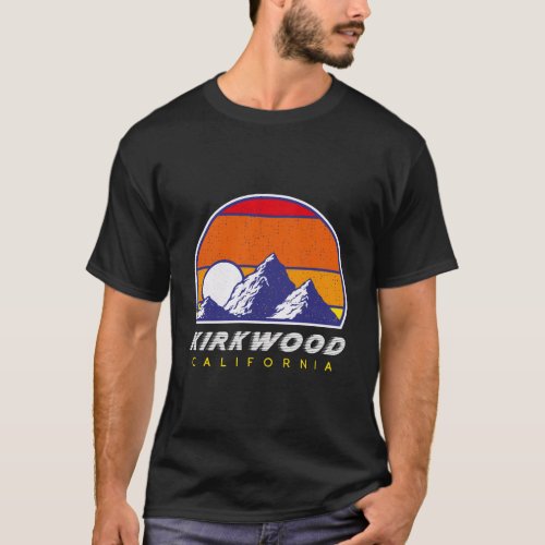 Kirkwood California Usa Ski Resort 1980S Retro T_Shirt