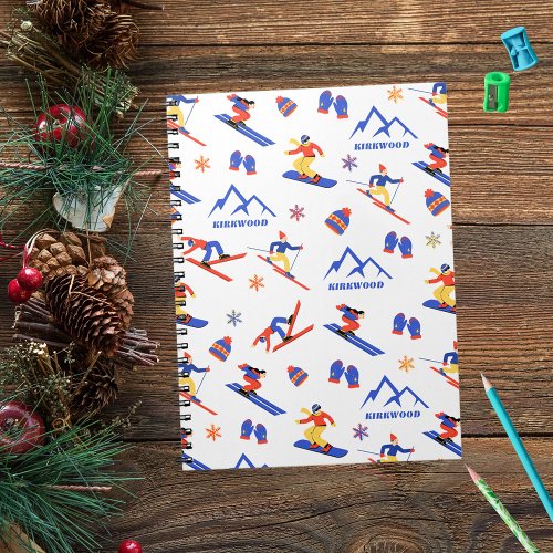 Kirkwood Mountain California Ski Snowboard Pattern Notebook