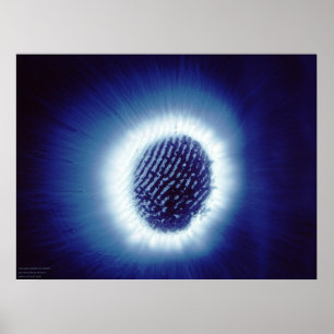 Kirlian Photo of Finger Tip Poster