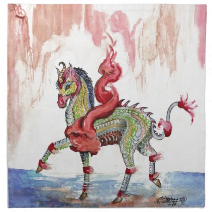 Kir'rin Ki'lin Dragon Unicorn Fairy Horse Cloth Napkin