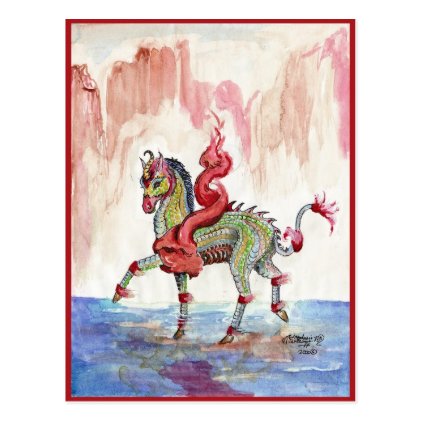 Kir&#39;rin Ki&#39;lin Dragon Unicorn Fairy Horse Postcard