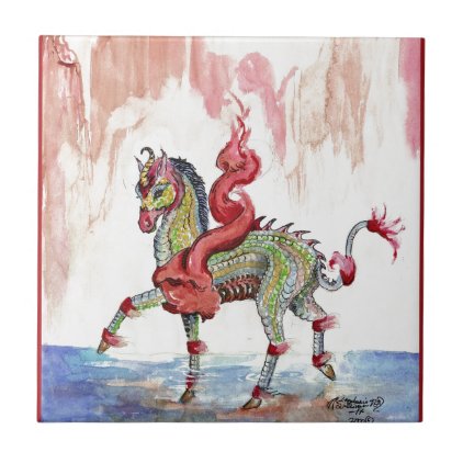 Kir&#39;rin Ki&#39;lin Dragon Unicorn Fairy Horse Tile