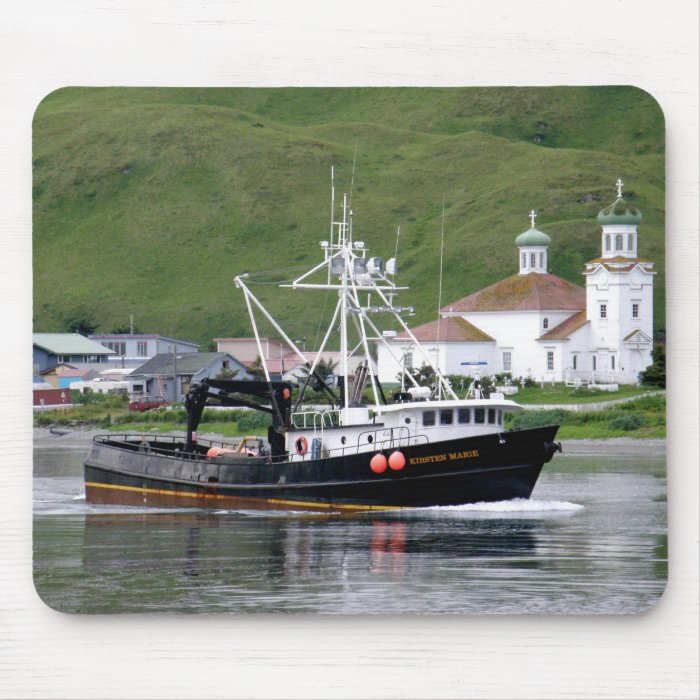 Kirsten Marie, Crab Boat in Dutch Harbor, Alaska Mouse Pad