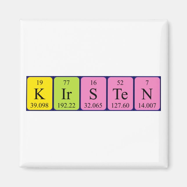 Kirsten periodic table name magnet (Front)