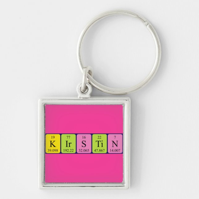 Kirstin periodic table name keyring (Front)