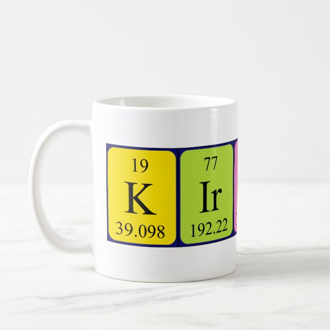Kirstin periodic table name mug (Left)