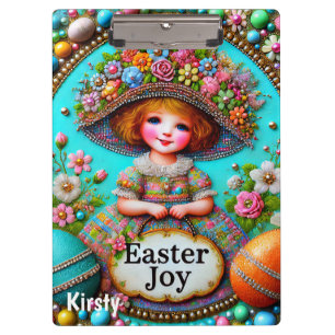 KIRSTY ~ VINTAGE GIRL Eggs ~  Clipboard