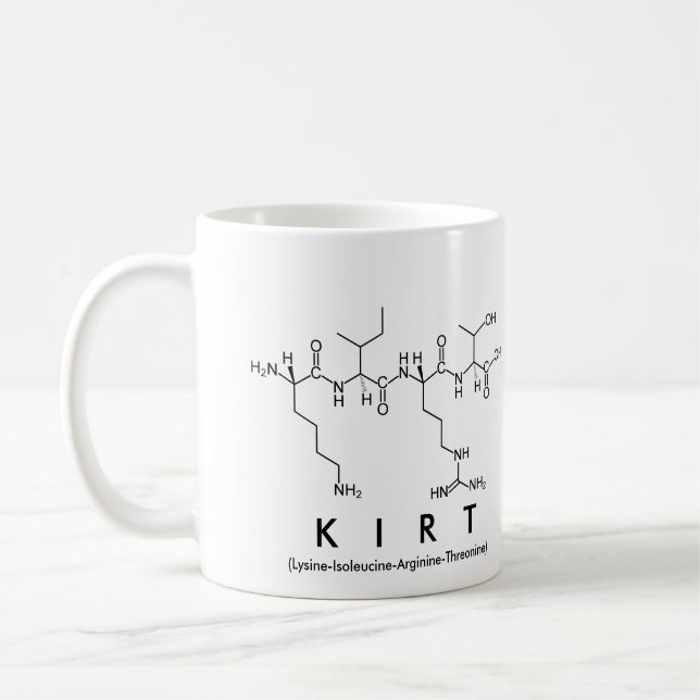 Kirt peptide name mug (Left)