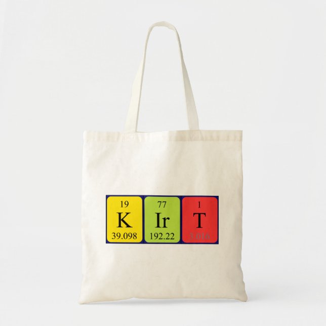 Kirt periodic table name tote bag (Front)