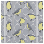 Kirtland's Warblers Bird Lovers Gray and Yellow Fabric