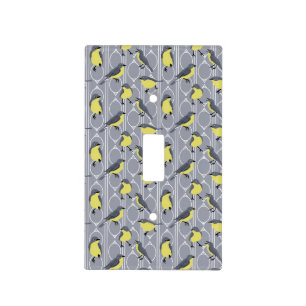 Kirtland's Warblers Bird Lovers Gray and Yellow Light Switch Cover