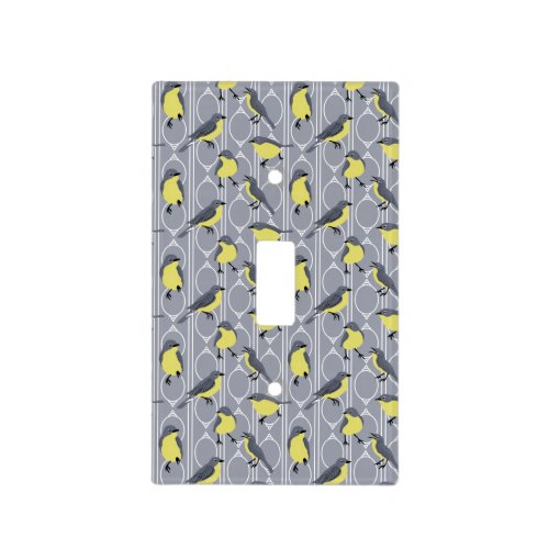 Kirtlands Warblers Bird Lovers Gray and Yellow Light Switch Cover