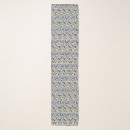 Kirtlands Warblers Bird Lovers Gray and Yellow Scarf