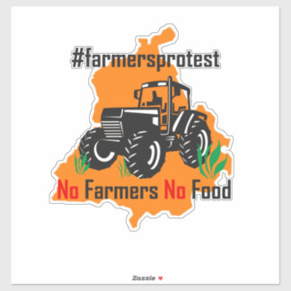 Kisan No Farmers No Food Sticker