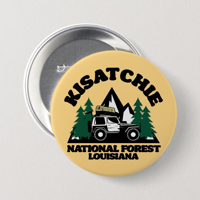 Kisatchie National Forest Louisiana Button (Front & Back)
