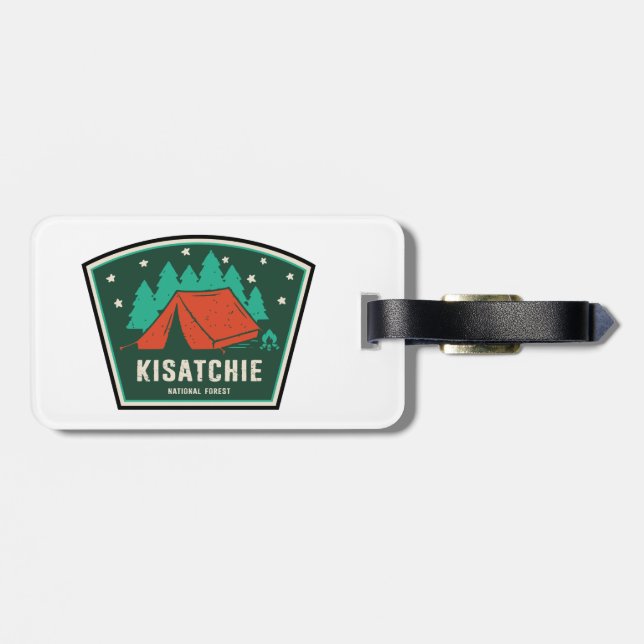 Kisatchie National Forest Louisiana Camping Luggage Tag (Back Horizontal)