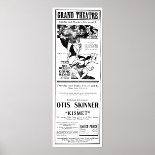 'Kismet' 1921 vintage newspaper ad poster