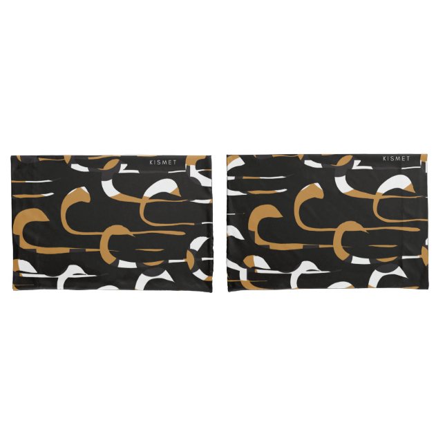 Kismet Black chic Pillow Case (Front-Set)