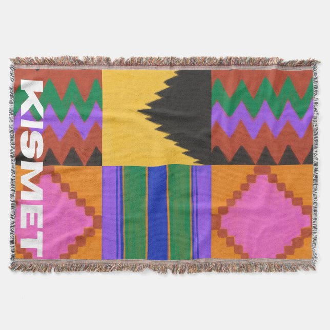 Kismet Kente Throw Blanket (Front)