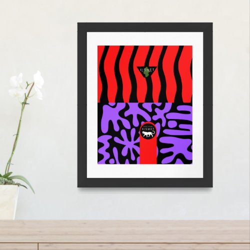 Kismet Purple Pattern Framed Art