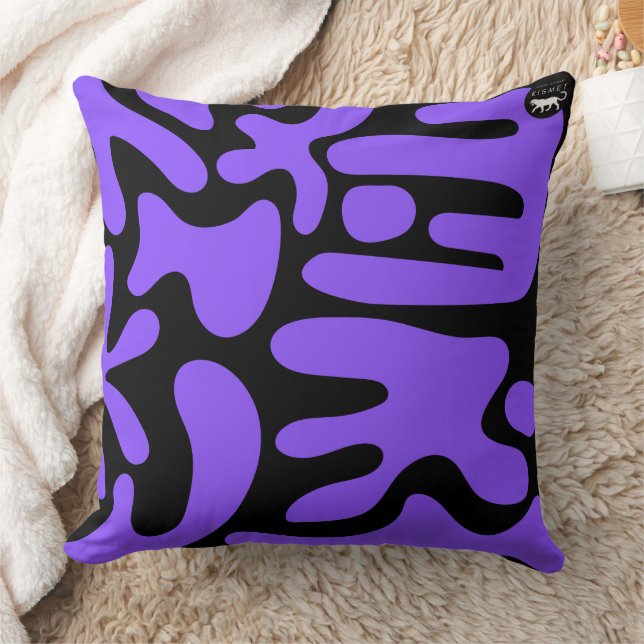 Kismet Purple Throw Pillow (Blanket)