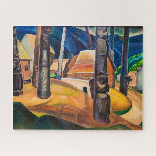 Kispiax Village  Emily Carr  Jigsaw Puzzle