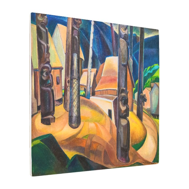 Kispiax Village | Emily Carr | Metal Print (Angled)