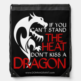 Kiss a Dragon drawstring bag
