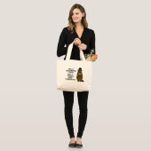 Kiss a groundhog today. Get a rabies shot tomorrow Large Tote Bag (Front (Model))