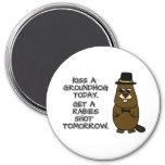 Kiss a groundhog today. Get a rabies shot tomorrow Magnet