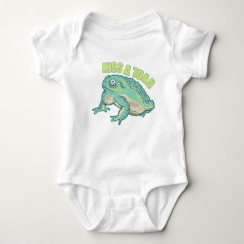 Kiss a toad baby bodysuit