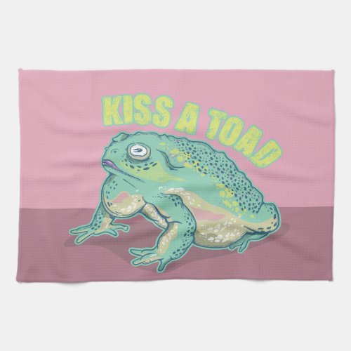 Kiss a toad kitchen towel