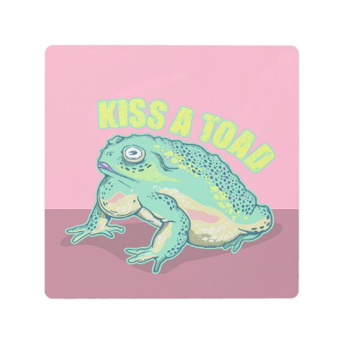 Kiss a toad metal print