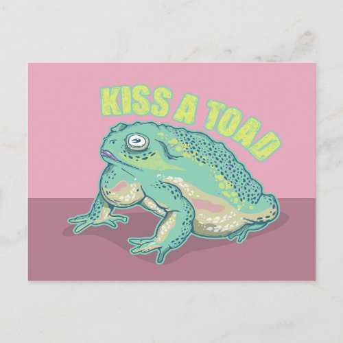 Kiss a toad postcard