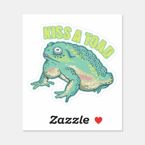 Kiss a toad sticker