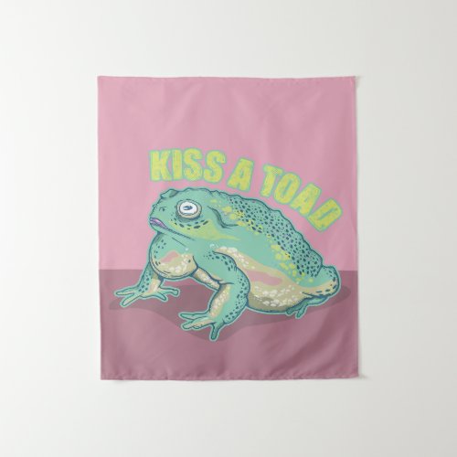 Kiss a toad tapestry
