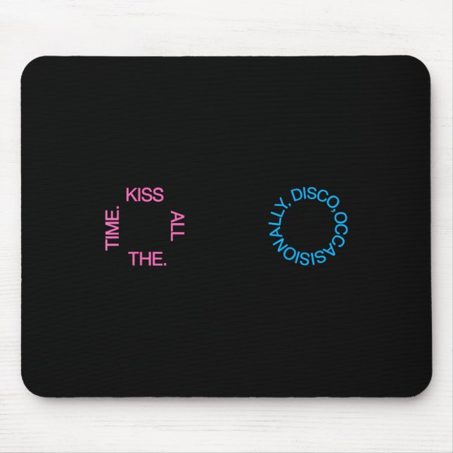 Kiss All Time Disco Occasionally Design Mouse Pad (Front)