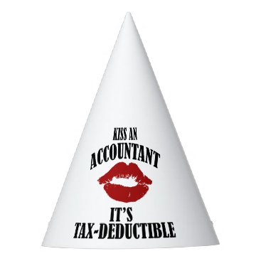 kiss an accountant funny CPA Party Hat