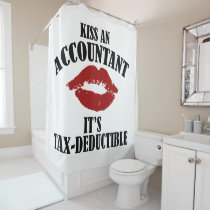 kiss an accountant funny CPA Shower Curtain