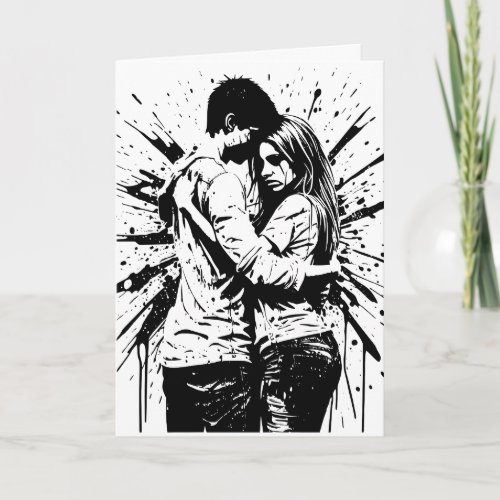 Kiss and Make Up Couples Fighting  Card