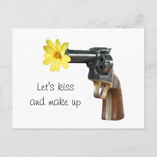 Kiss and make up postcard (Front)