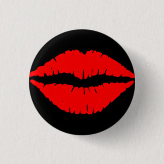 Kiss badge small - Black Pinback Button