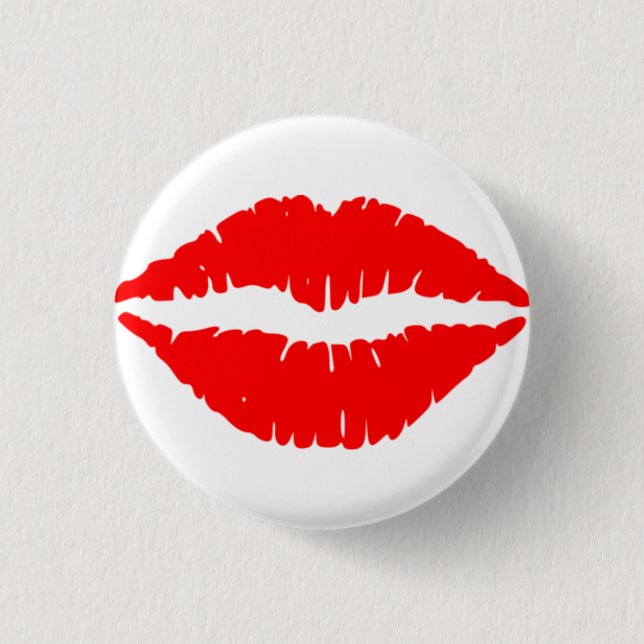Kiss badge small pinback button (Front)