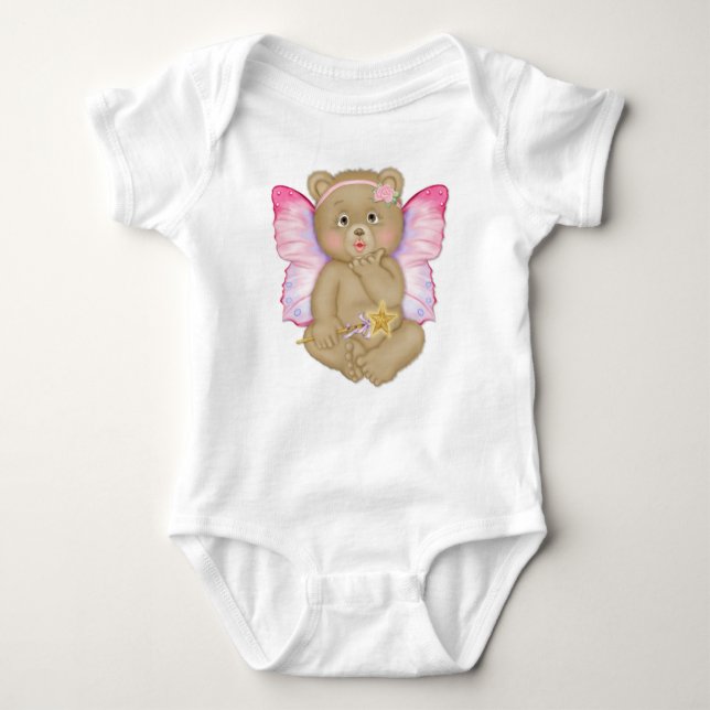 Kiss Bear Baby Bodysuit (Front)