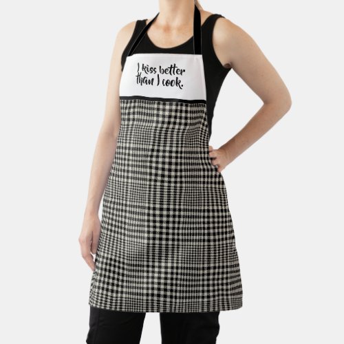 Kiss Better Than Cook Funny Apron