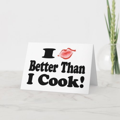 Kiss Better Than Cook Holiday Card