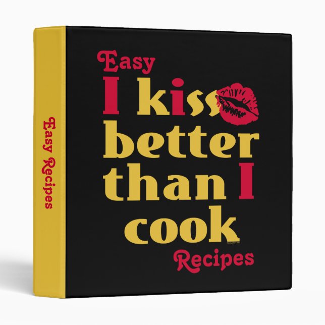 Kiss Better Than Cook Recipe Binder (Front/Spine)