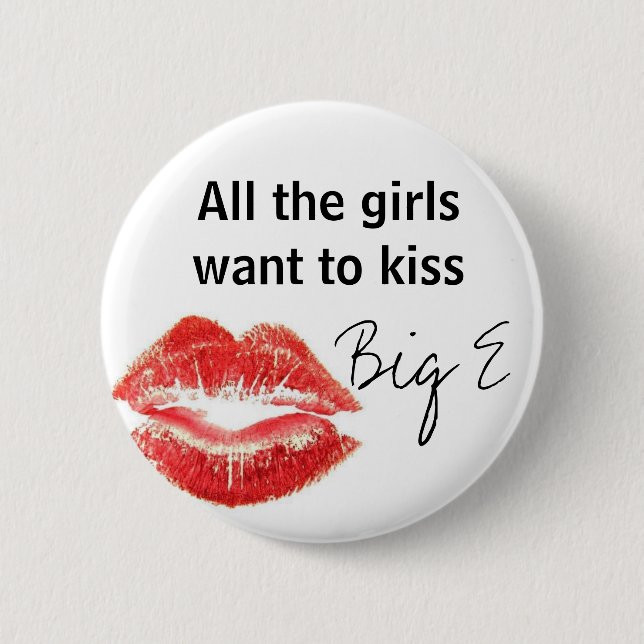 Kiss Big E Button (Front)