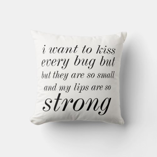 kiss bug pillow