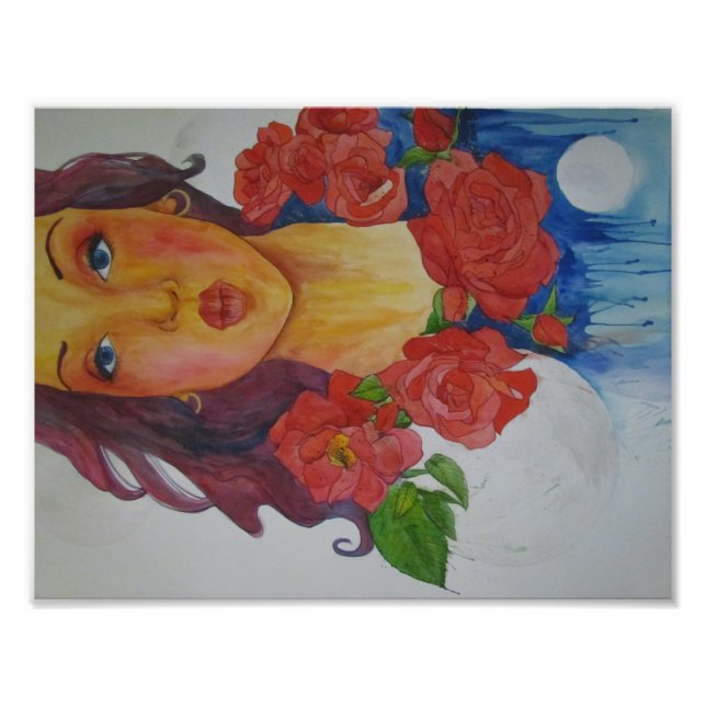 kiss by a rose photo print (Front)